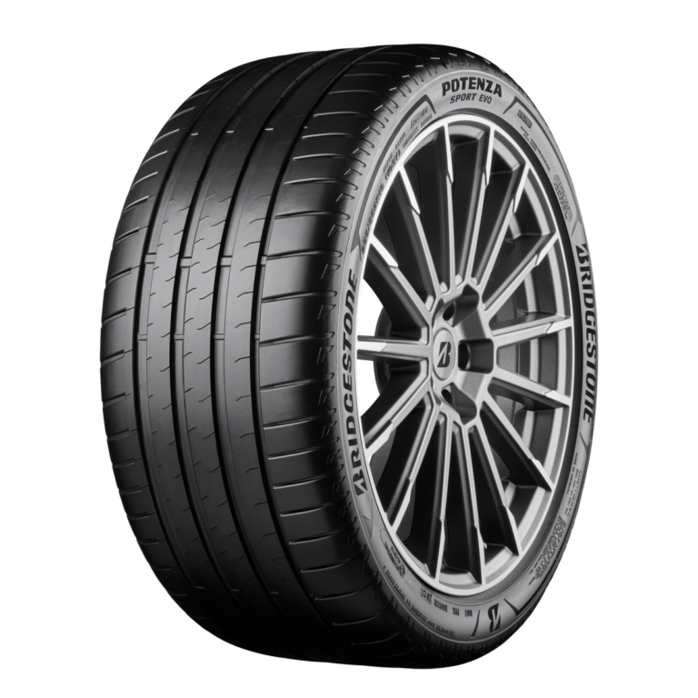 Bridgestone Potenza Sport Evo žada 5 % trumpesnį stabdymo kelią šlapioje dangoje ir 15 % ilgesnį ridos resursą